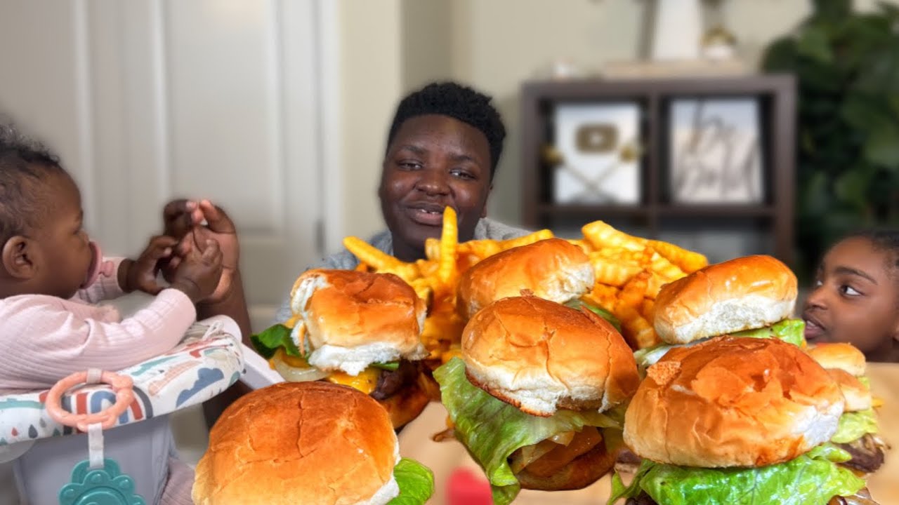 I CANNOT Believe they ALL Came Out of ME..| SLIDERS AND FRIES| MUKBANG EATING SHOW!