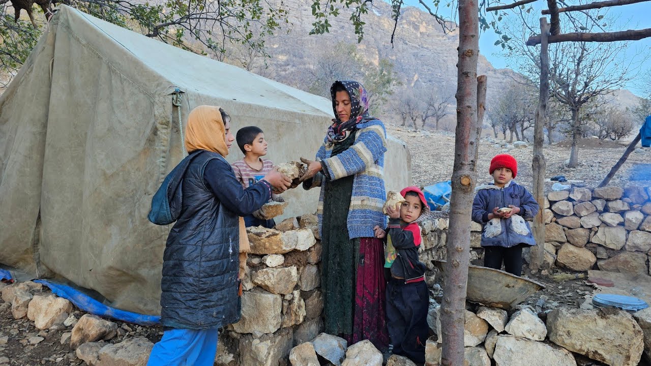 Life in the mountains: Nussiba and her children build a safe haven