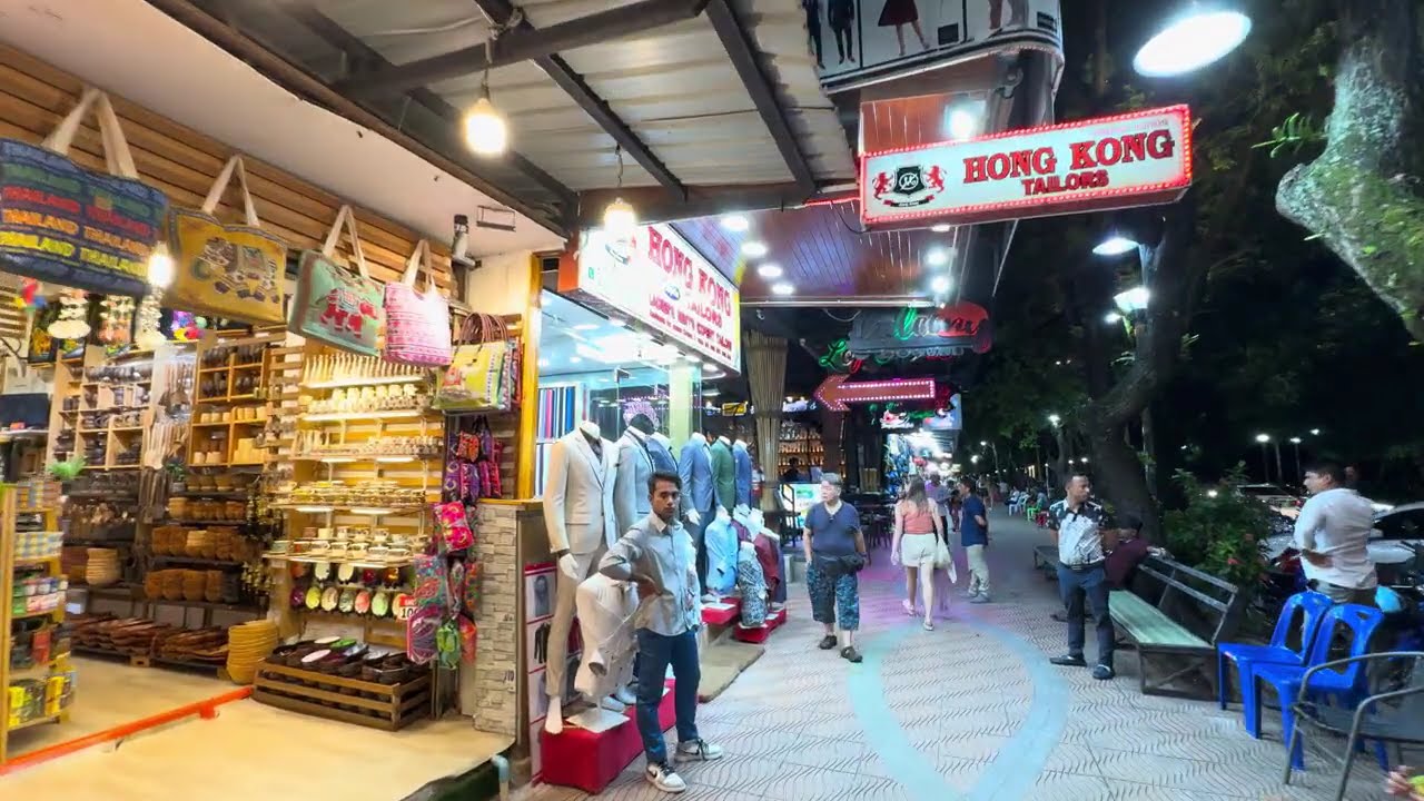 Krabi Street Walk Evening 🌆 | 4K HDR Walking Tour Thailand 2024