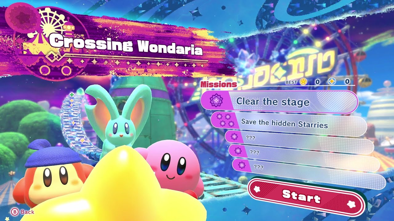 Kirby Star Crossed World – Crossing Wondaria (Full Level First Playthrough)