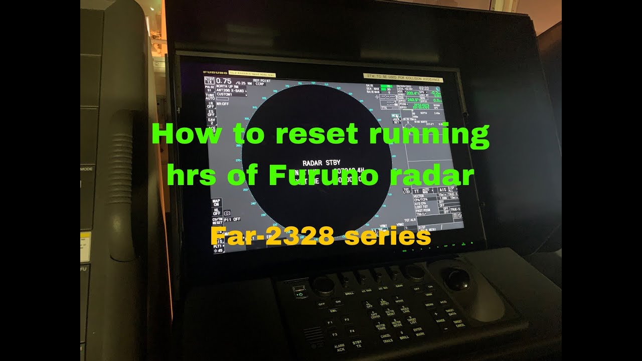 How to reset running hours on Furuno Radar 2328 series @ Sparkle-ph TV