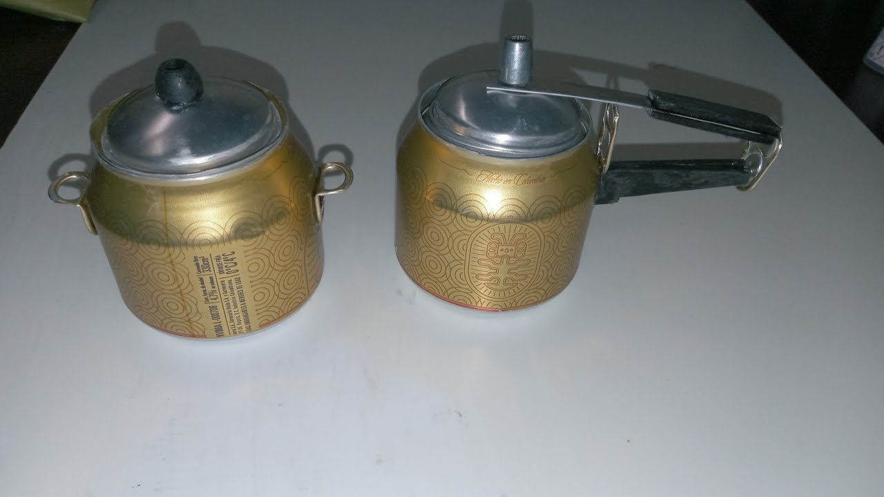 como hacer ollas con latas de gaseosa