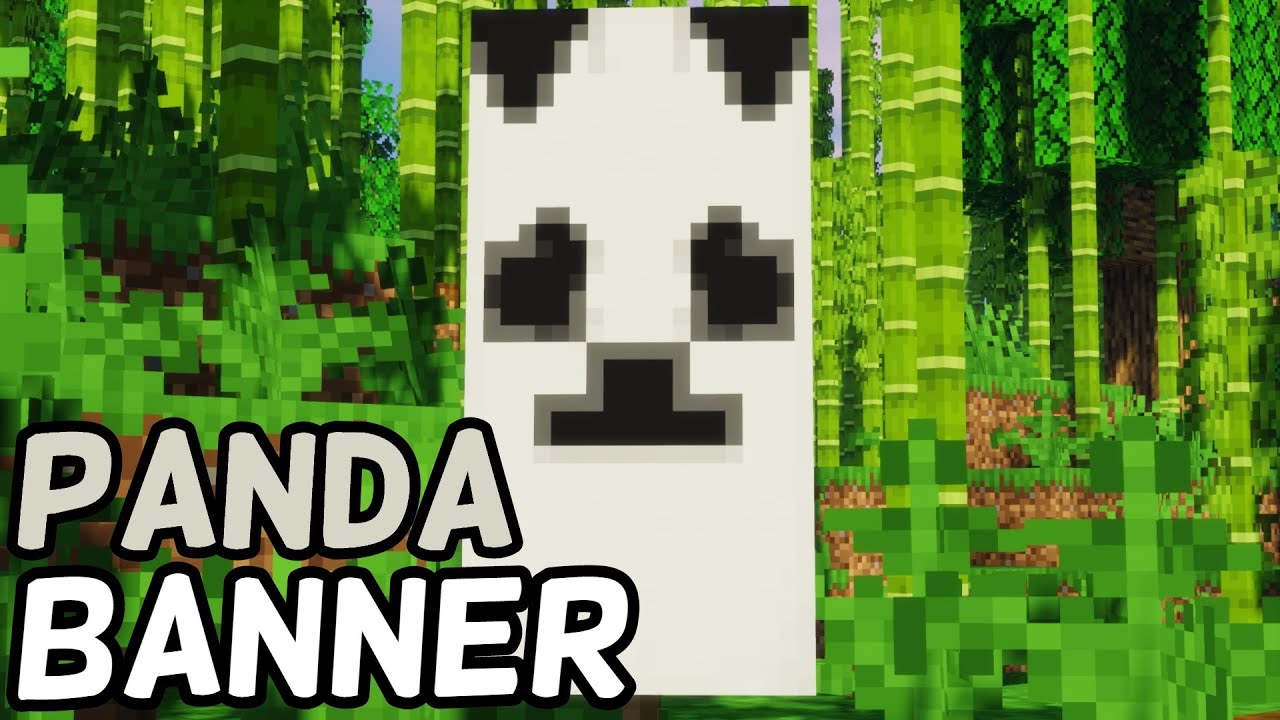How To Make A Panda Banner in Minecraft! (1.16+) (LOOM CRAFTING)
