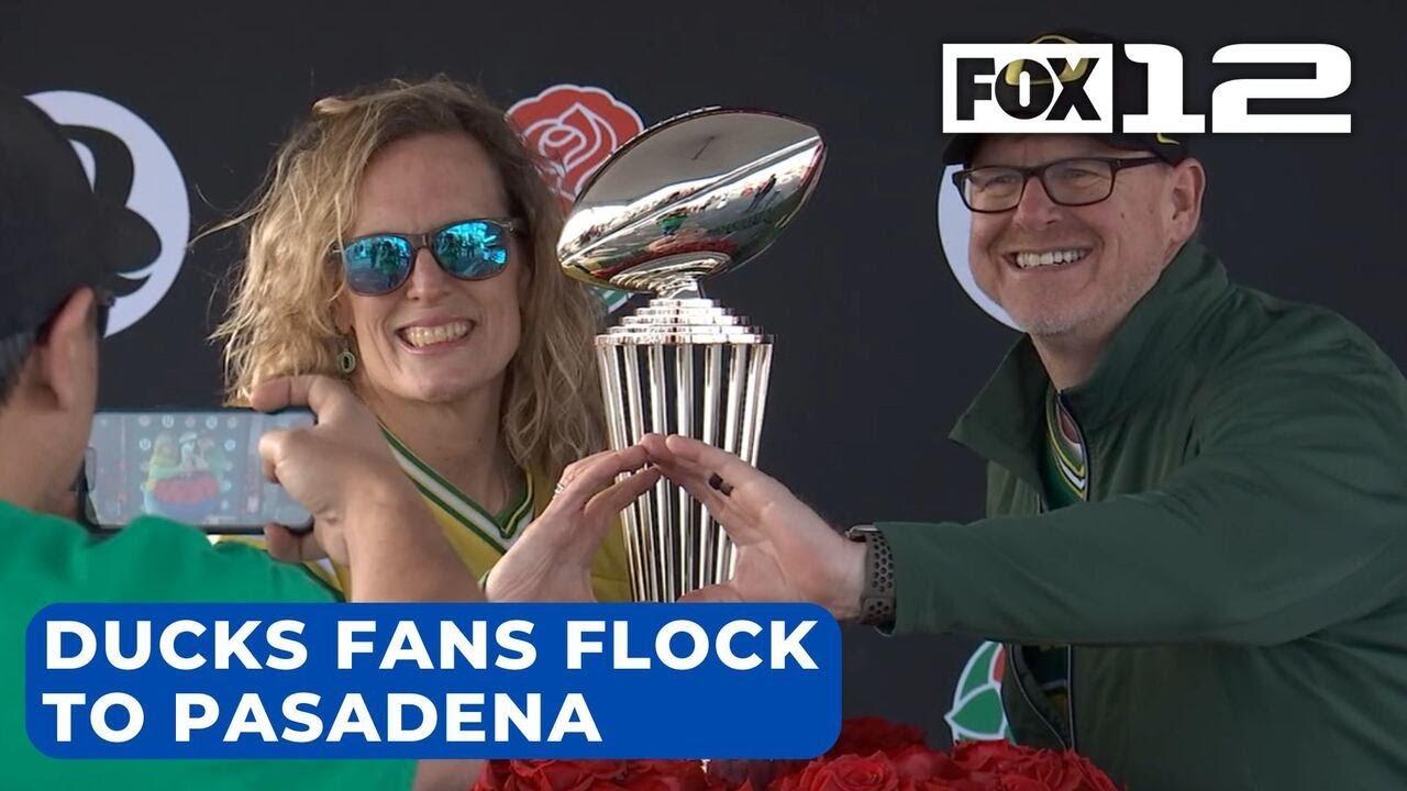 Oregon Ducks fans flock to Pasadena for Rose Bowl game
