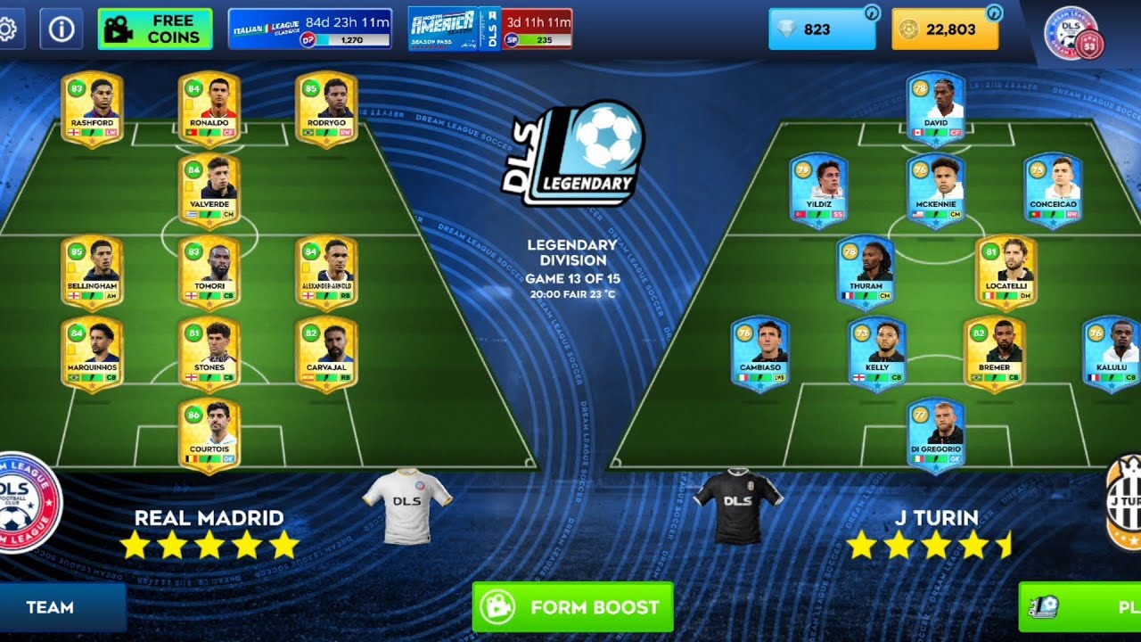 DLS26 REAL MADRID VS J TURIN VS PARIS