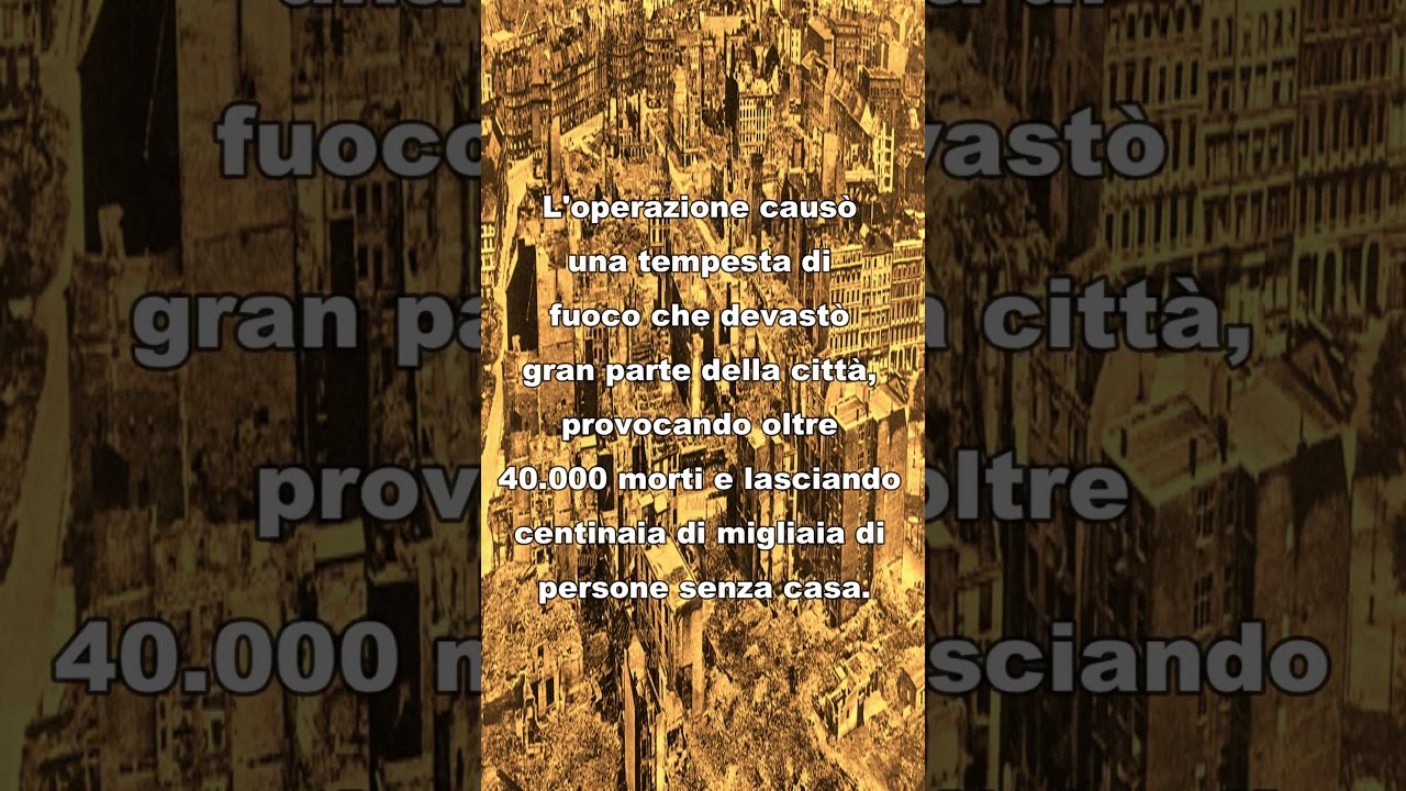 Accade oggi : 24 luglio 1943 - Operazione Gomorrah  #neiperte #crescitapersonale  #storia