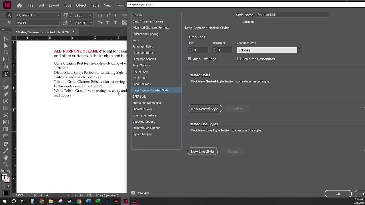 Using Nested Styles in InDesign - Part 1