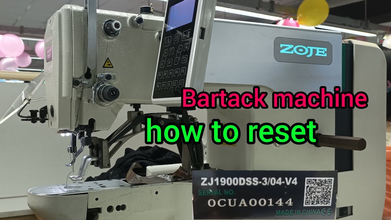 ZOJE Bartack machine_how to reset_