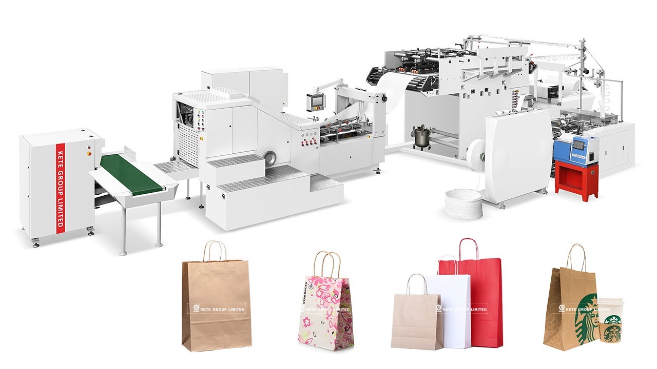 Paper Bag Making Machine - Paper Bag Making Machine With Handle Loops Inline