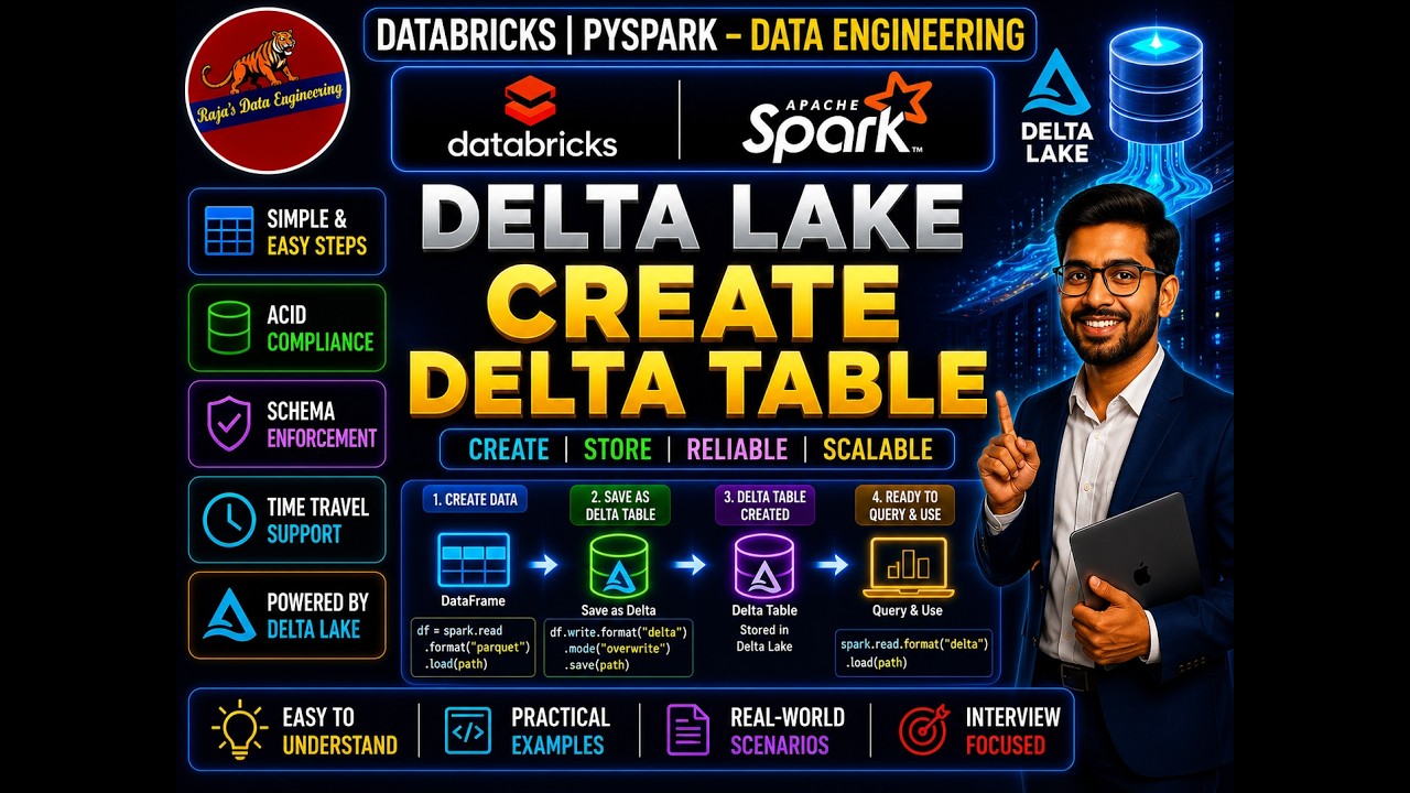 54. Databricks | Delta Lake | Pyspark: создание дельта-таблицы различными методами