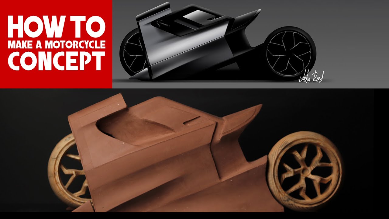 How to make a Motorcycle Concept. Clay Modelling.