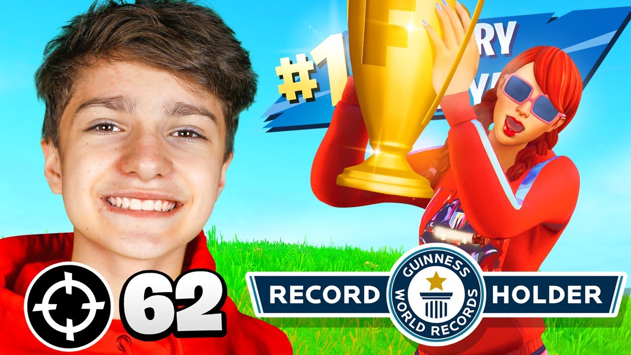 13 Year Old Beats FORTNITE KILL RECORD... (62 Kills!!)