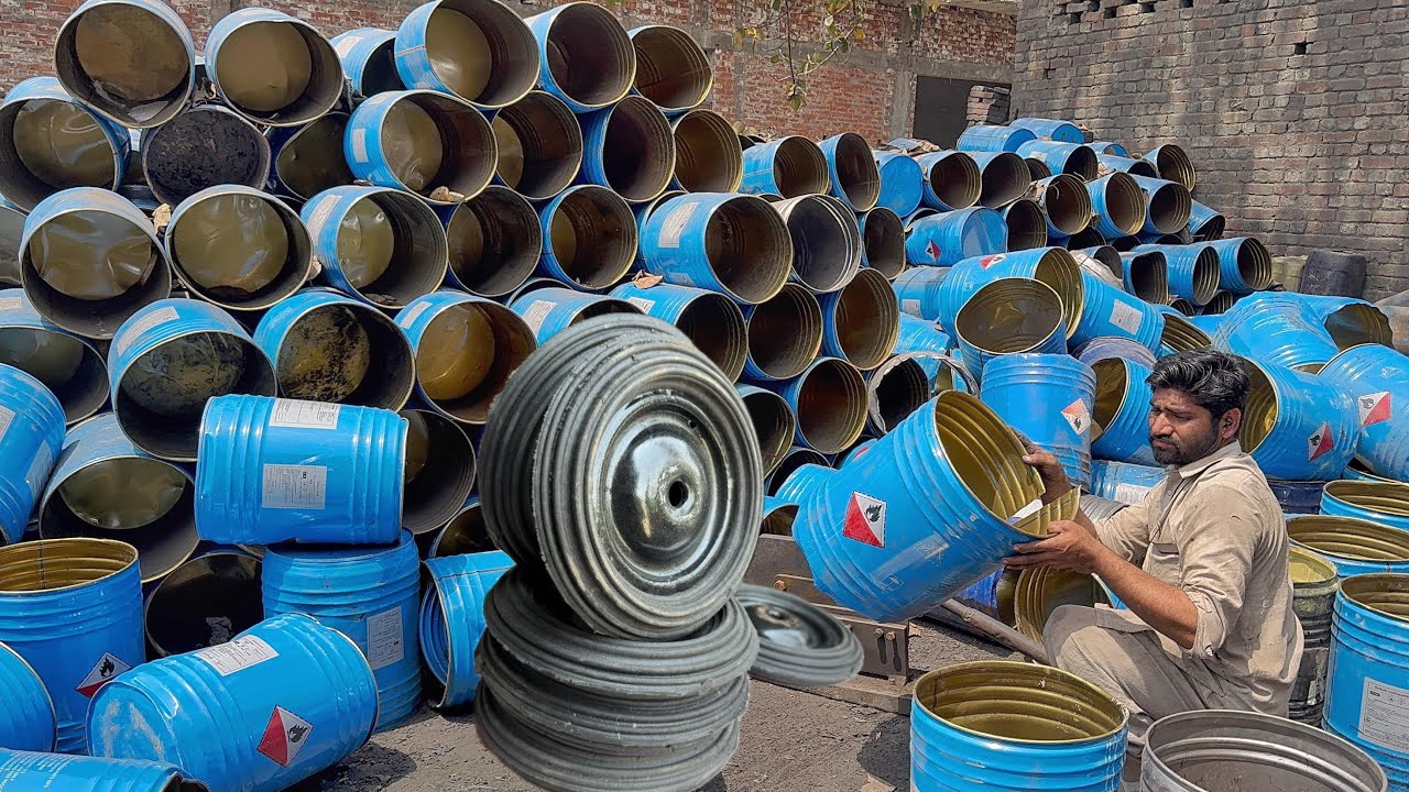 Process of Recycling Metal Drum into kids bicycle tires | inside factory mass production 