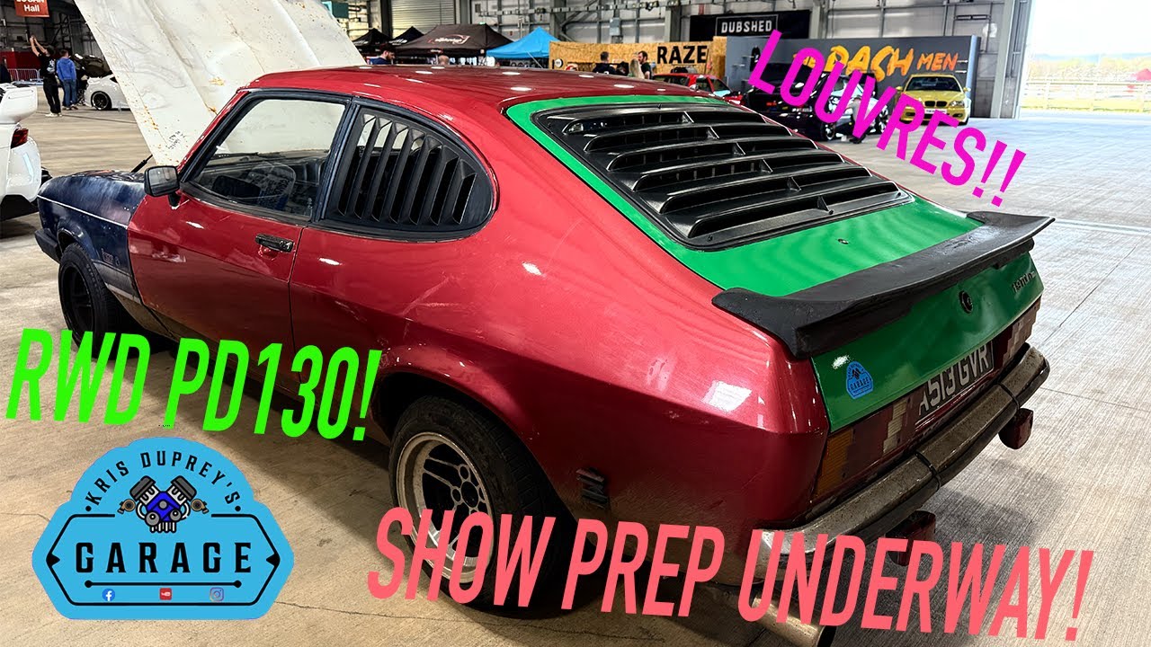 Fitting louvres and an RGA spoiler to my RWD PD130 Ford Capri! (PD130 launch footage included)
