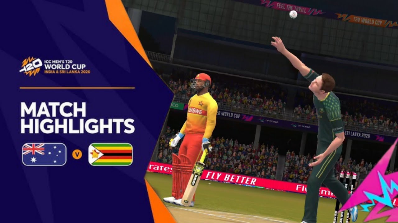 Men's T20 wc 2026 Group stage | Australia 🇦🇺 vs 🇿🇼 Zimbabwe Match Highlights | Real cricket 