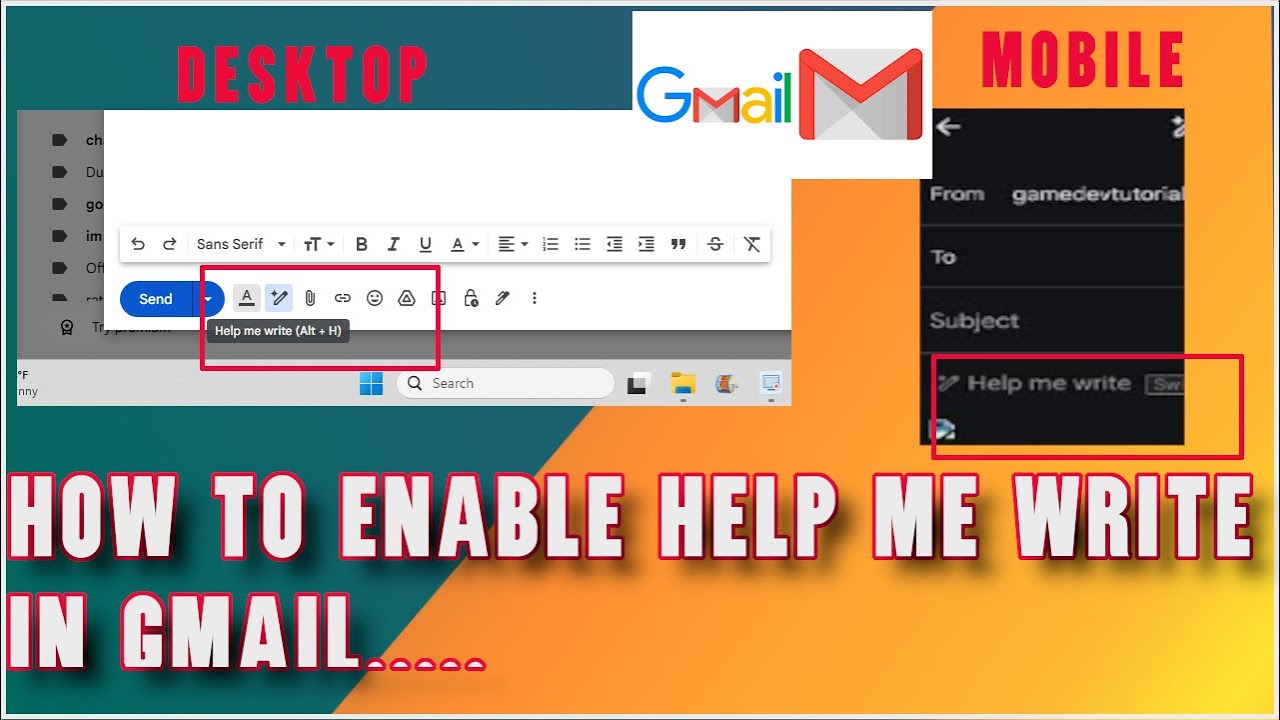 How To Enable Help Me Write in Gmail,Help Me Write Option