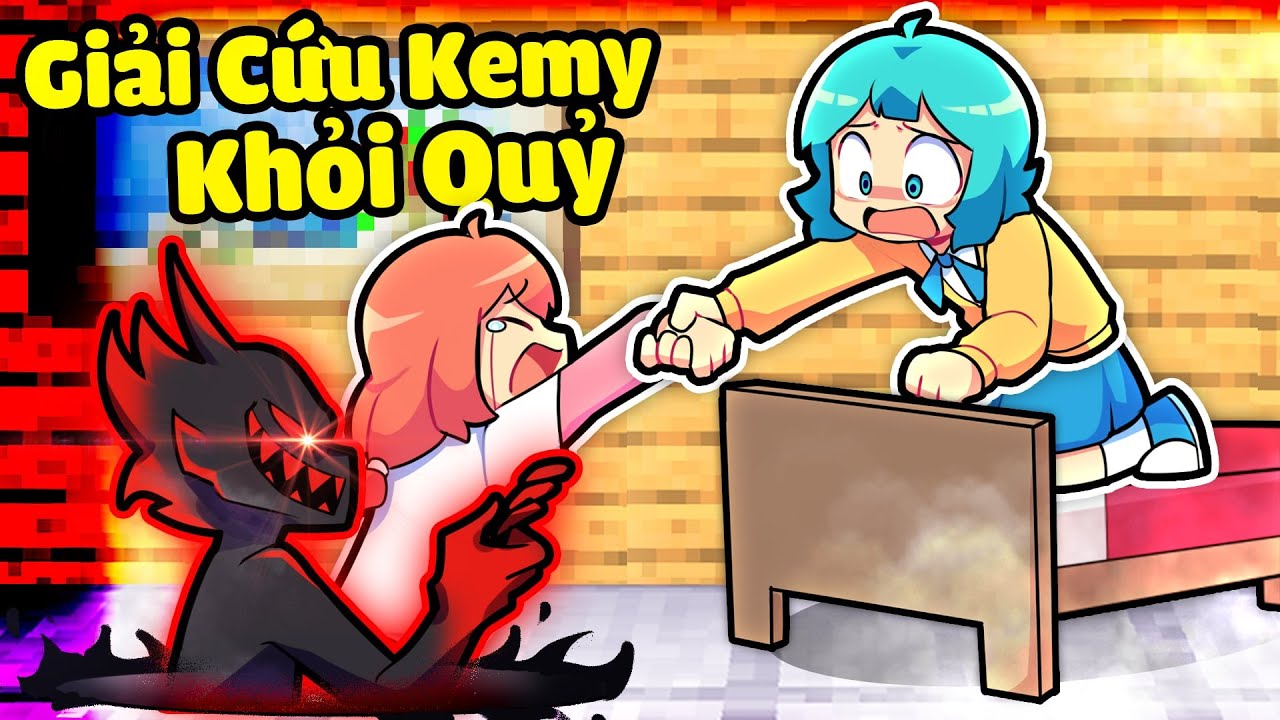 YUMMIE HIHA GIẢI CỨU KEMY KHỎI QUỶ BẮT CÓC VÀO 3H SÁNG TRONG MINECRAFT😱👹