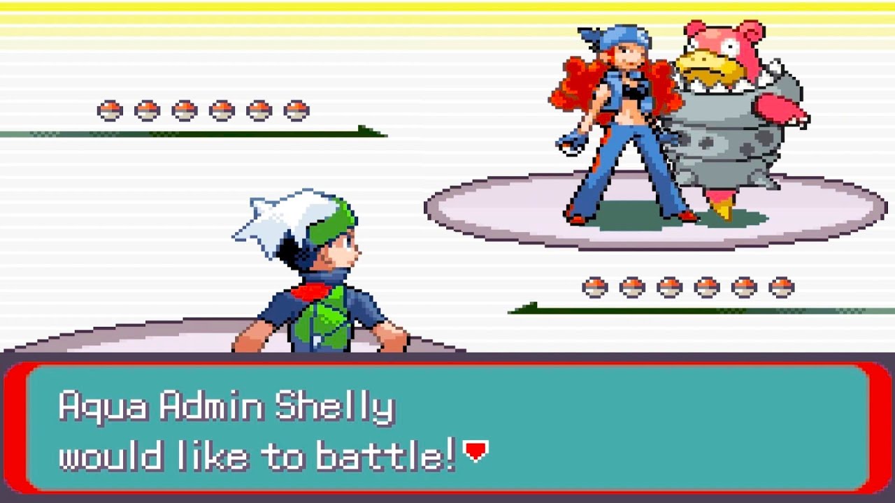 Pokemon Emerald Horizons - vs Team Aqua Admin Shelly (1st Battle)