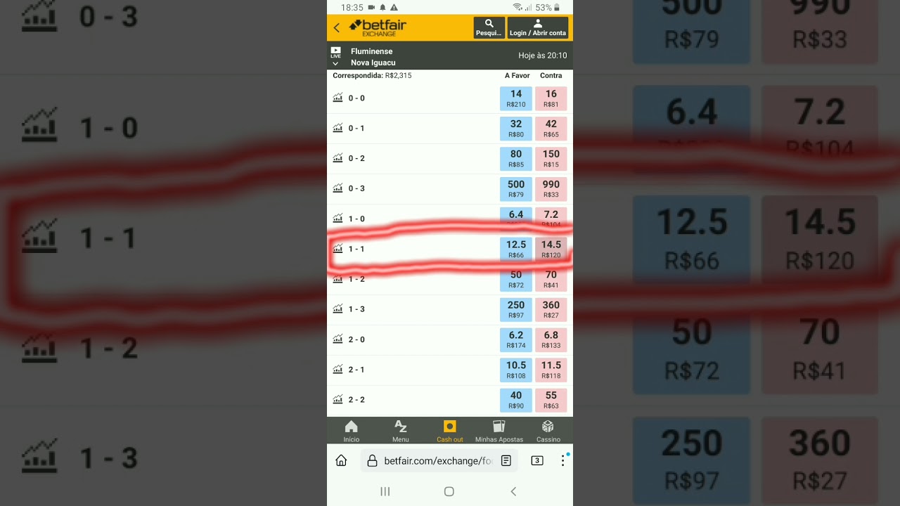 Fazendo Trader esportivo na Betfair.