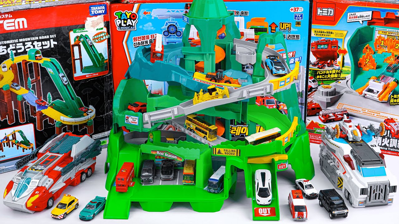 はしご消防車が飛ひ出す!自動变形!音声たっぷり☆変形出動! Tomica Transformable Car CollectionPlayset Satisfying with Unboxing