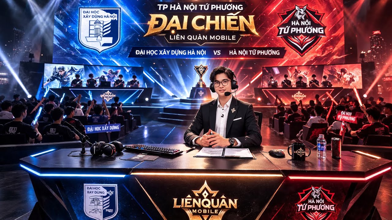 PunPun caster trận đấu HUCE vs HNOI train tứ phương đại chiến