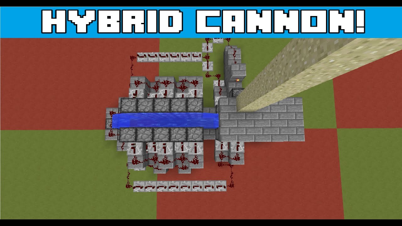 Minecraft Powerful Hybrid Cannon :: Shoots up to 150 blocks [1.8]]