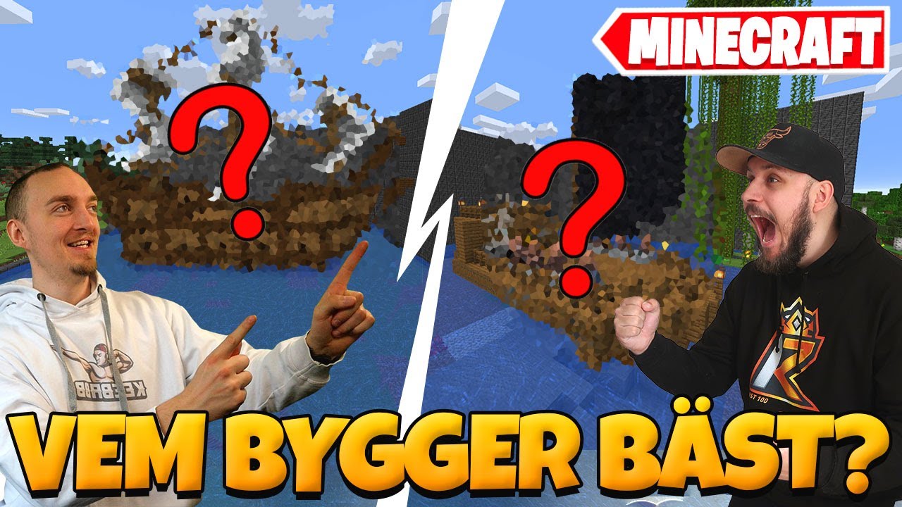 VEM BYGGER BÄST I MINECRAFT DEL 2 - BYGGER BÅTAR