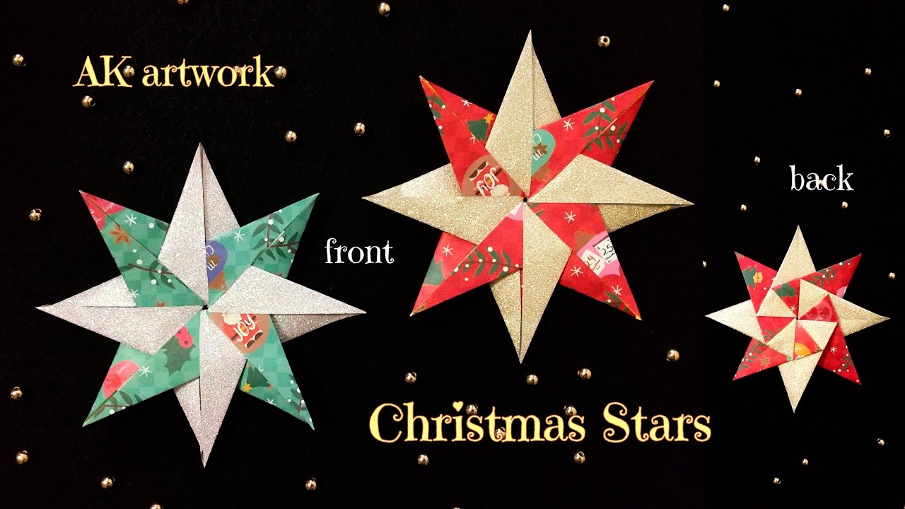 Origami Christmas Star / 折り紙クリスマススター / Origami christmas / christmas ornament / 折り紙クリスマス / 折り紙星