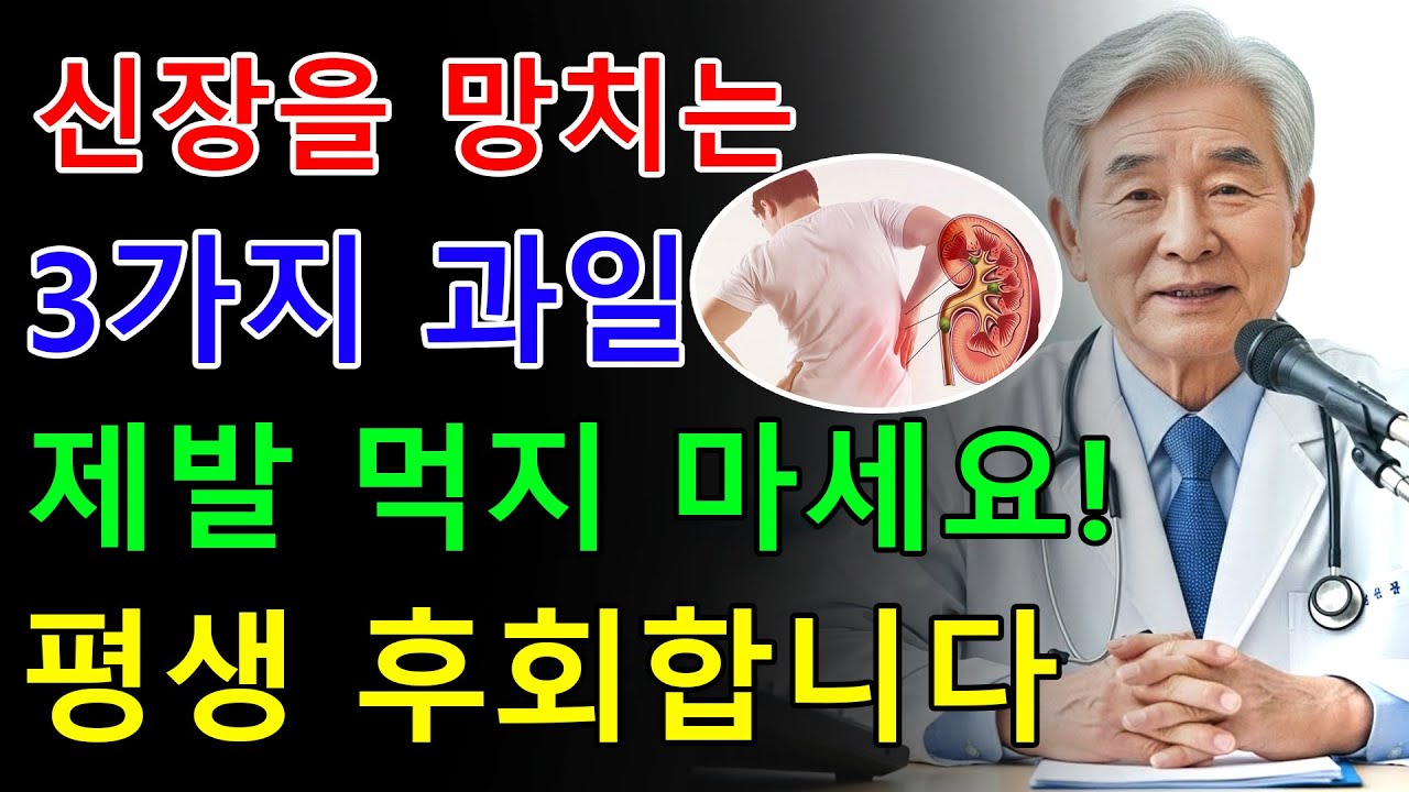 신장을 망치는 최악의 과일 3가지 vs 죽어가는 신장 살리는 기적의 과일 3가지! 30년 신장내과 명의의 밥상 공개 만성신부전 식단 신장 신장건강 노후건강 건강 팁 - 지혜의 샘