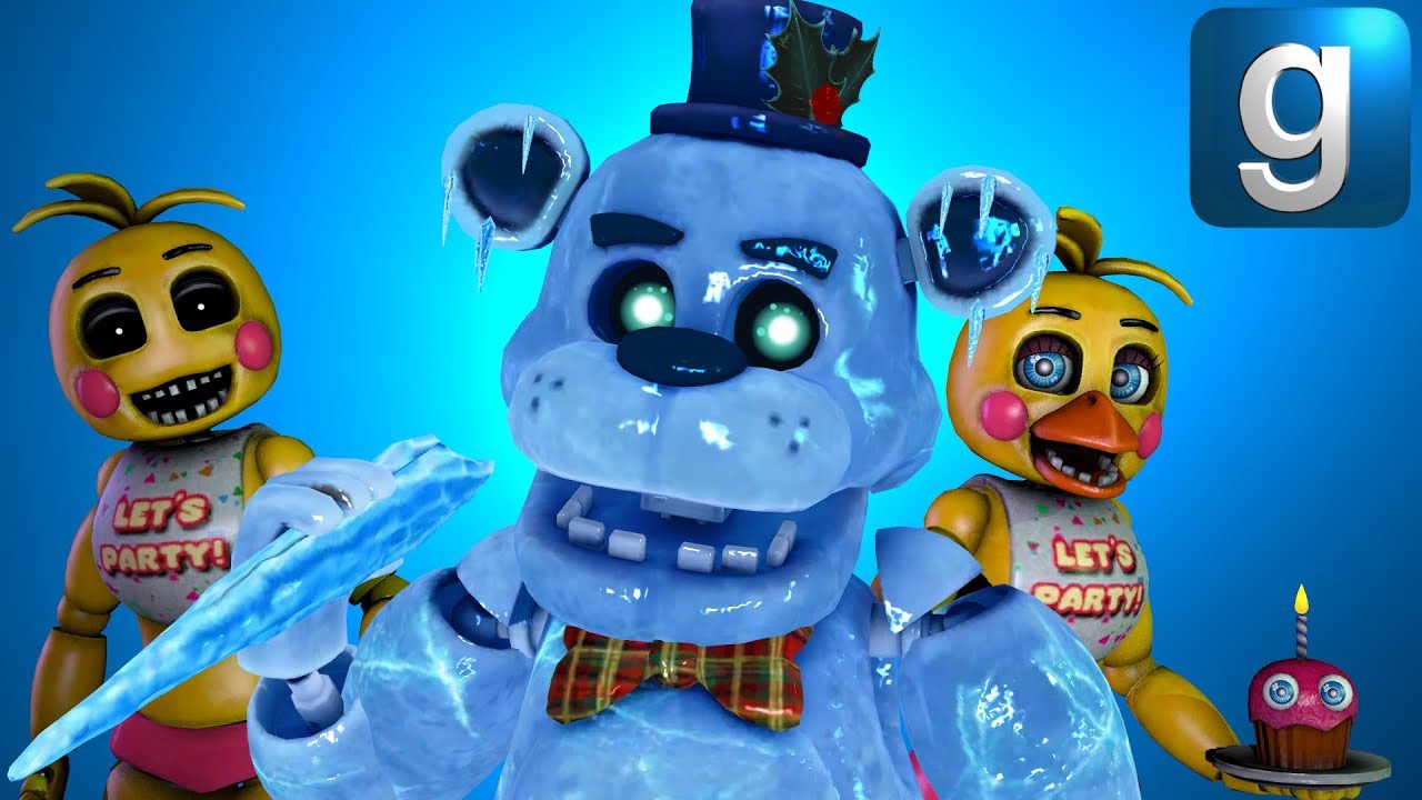 Gmod FNAF | Review | Brand New Special Delivery Freddy Frostbear And Toy Chica Ragdolls!