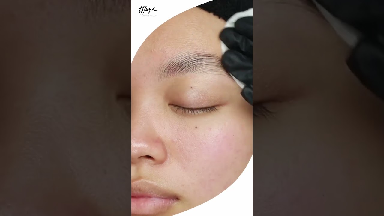 Laminado de cejas antes y después con Thuya