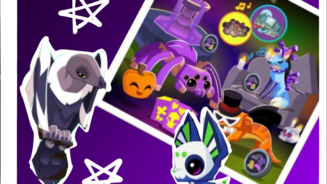 Хороший сапфировый набор ?!  Обзор на Хэллоуинское обновление в Animal jam! 🎃