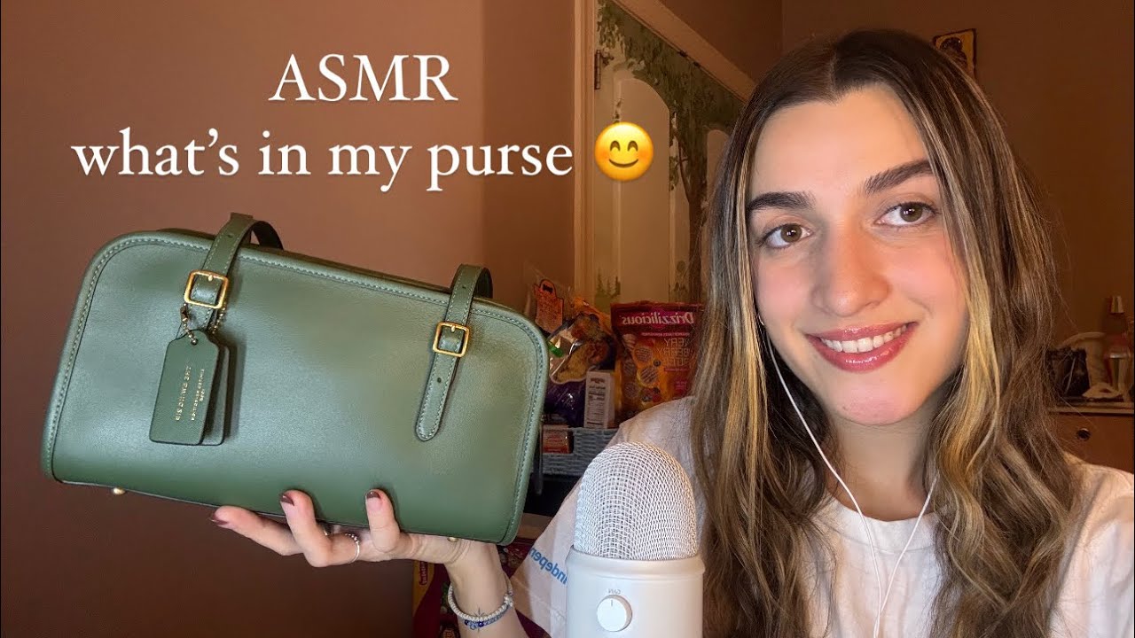ASMR what’s in my purse 🤍 coach swing zip bag