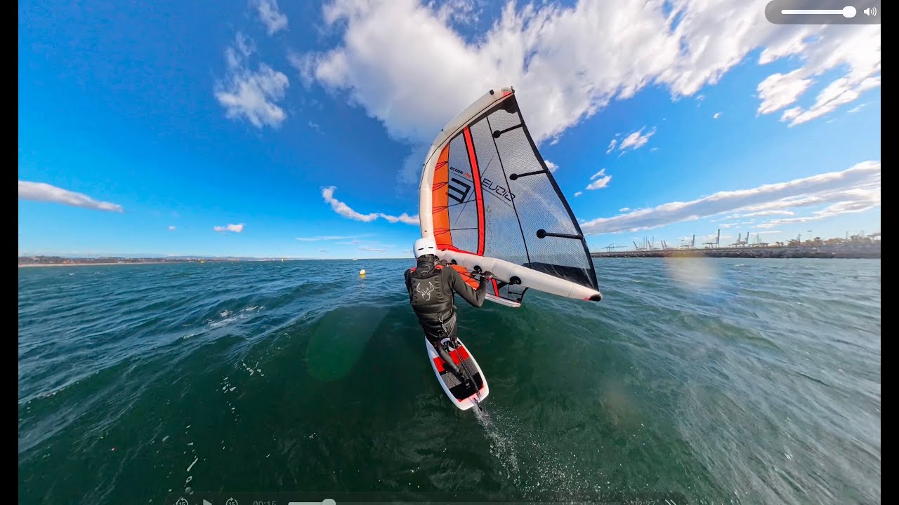 Wingfoiling in the Valencian Gulf (winter)