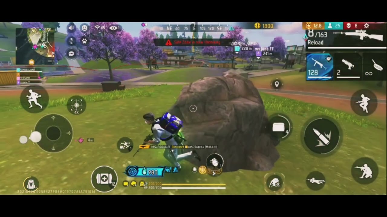 # free fire ll gem play ⏯️▶️ 13 kill BOOYAH ll squad ll