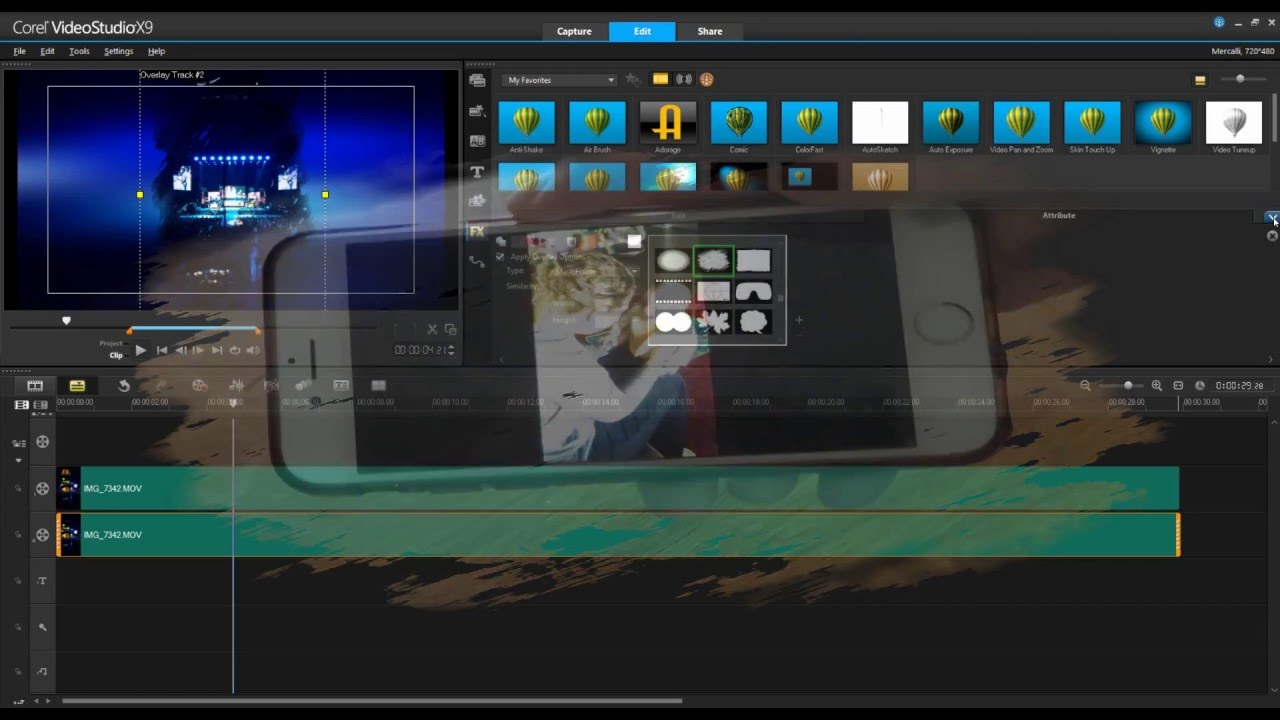 Working with a Portrait Video in VideoStudio Ultimate – applying masks and creating backgrounds