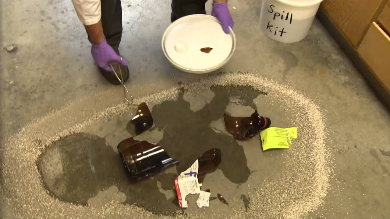 Chemical Spill Cleanup - Floor Dry