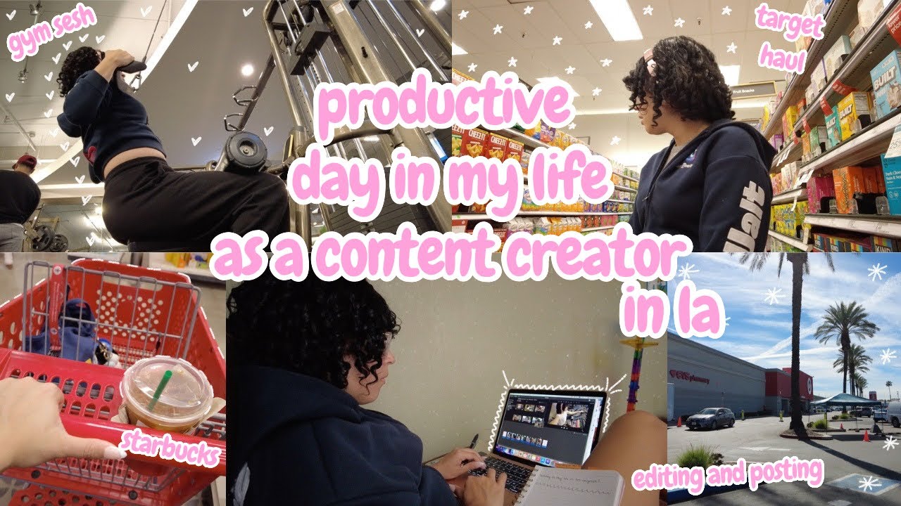 productive day in my life as a content creator in la: 6am-10pm vlog, gym morning, target run, sbx