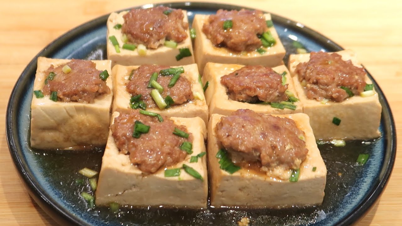 Фаршированный тофу / Один из самых вкусных рецептов тофу ~