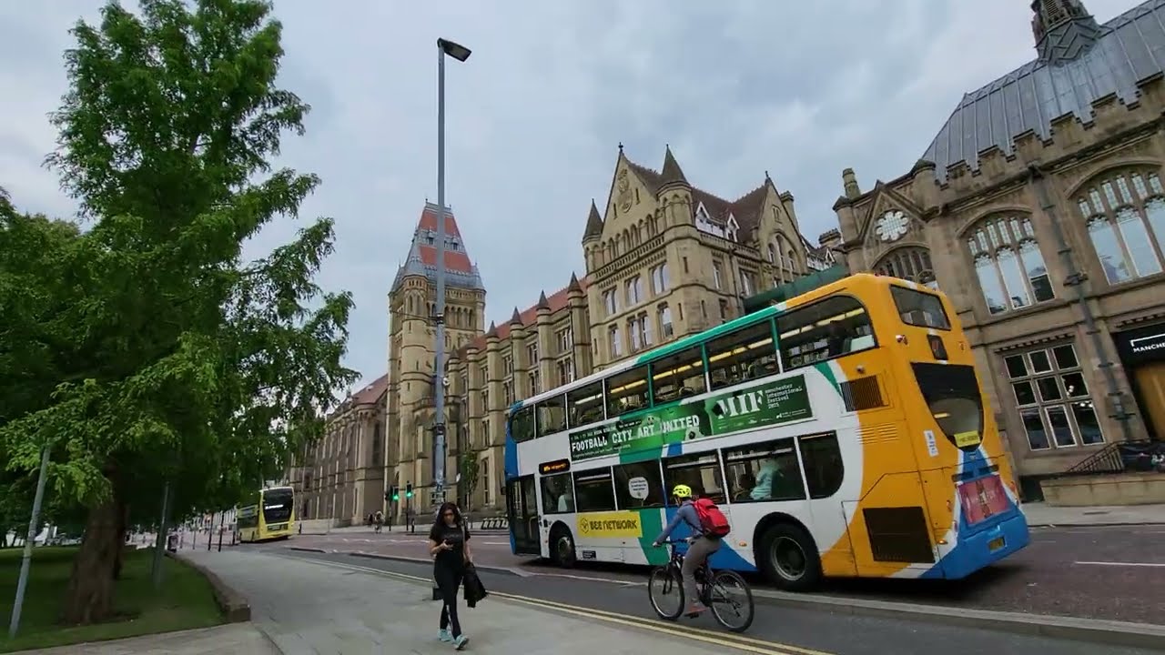 A short stroll along Oxford Road in Manchester. 