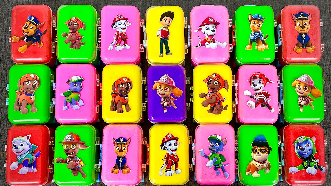 Mini Suitcases: Looking For Paw Patrol Clay: Ryder, Chase, Marshall,...Satisfying ASMR Video