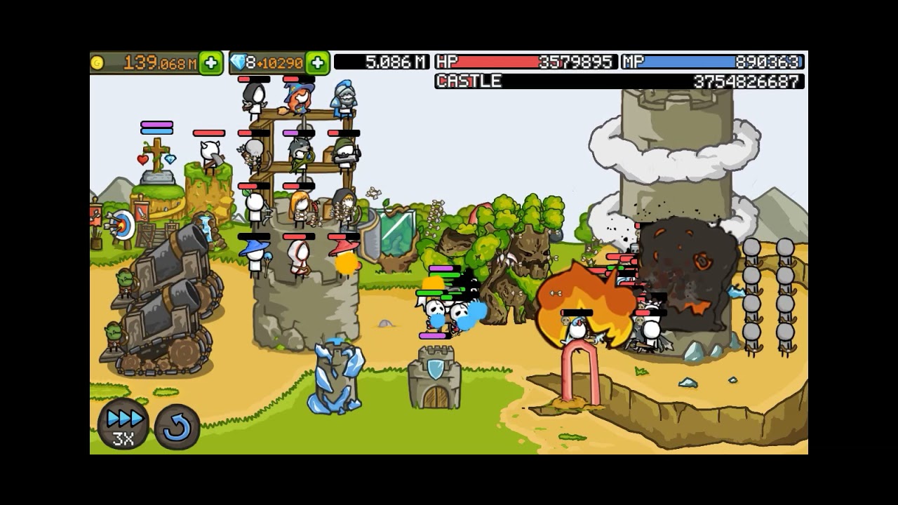Grow Castle : Infinite Colony TA, Fire and Physical Build💣🔥🏹