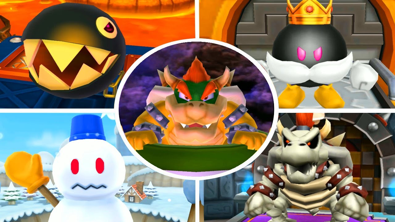 Mario Party: Island Tour - All Boss Battles With Luigi