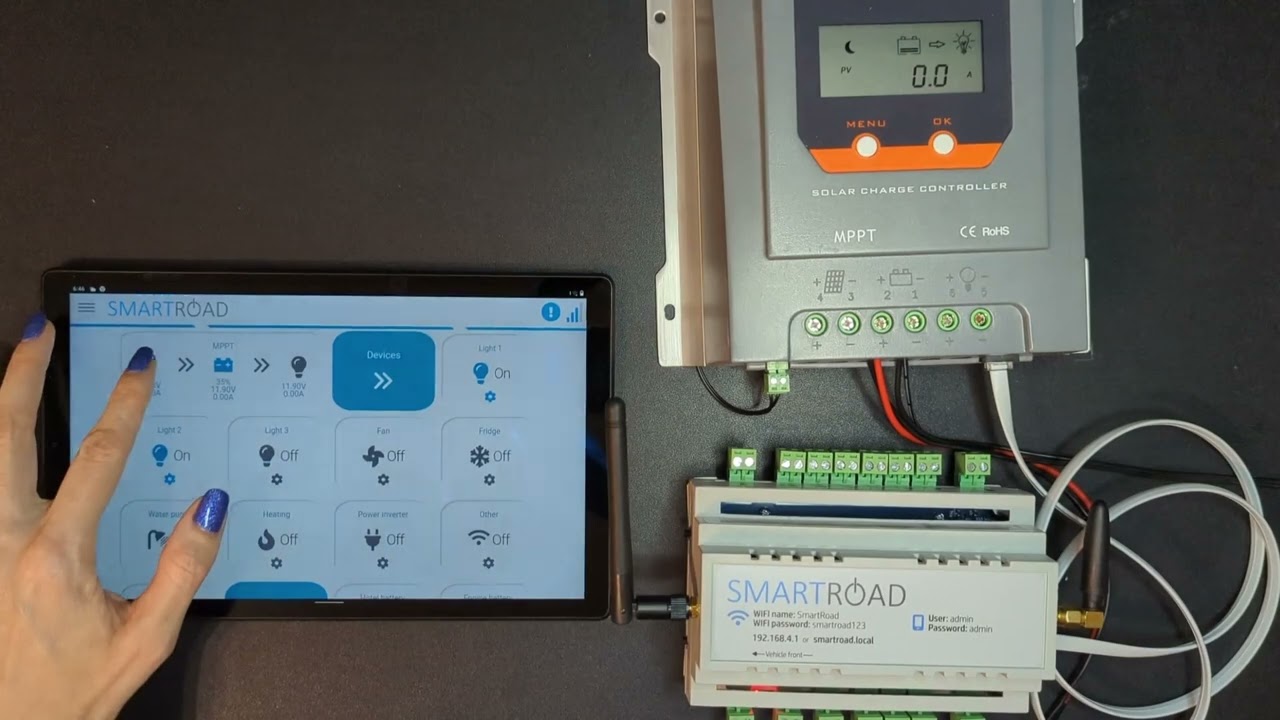 Smart Road - komunikacja z regulatorem MPPT (PL)