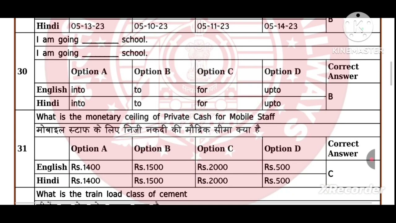 💯CCTC 16 2 3% LDCE Departmental Exam Solved Q Paper