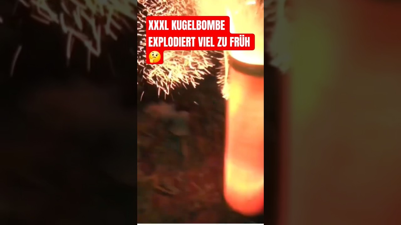 XXL KUGELBOMBE explodiert viel zu fr&uuml;h 🫣 #kugelbombe #Fireworks #shells