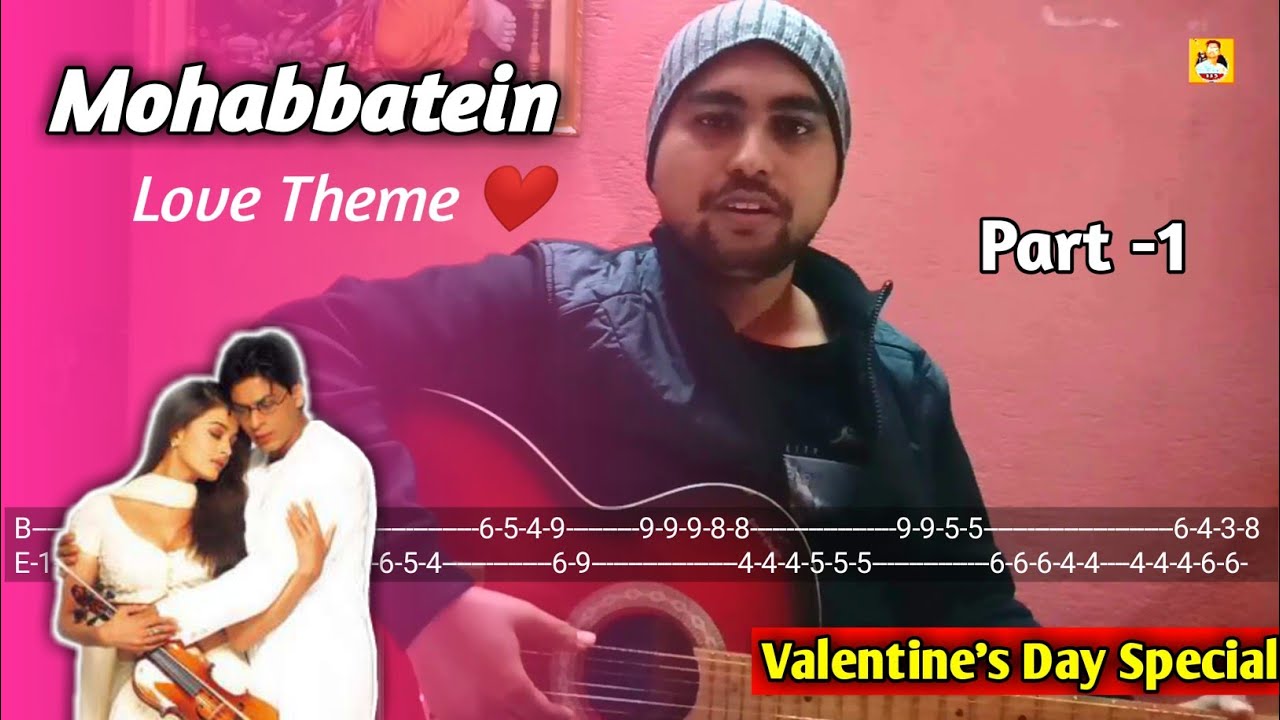 Mohabbatein Love Theme Guitar Lesson Valentine's Day Special Guitar Lesson Debarshi Raj Pal
