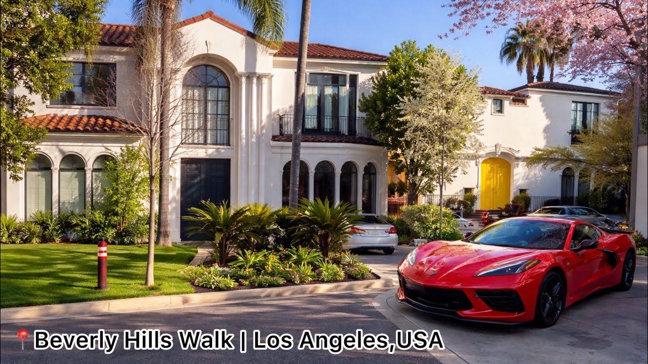 	Beverly Hills Walk 🌴 Luxury Homes & Supercars | American Neighborhood