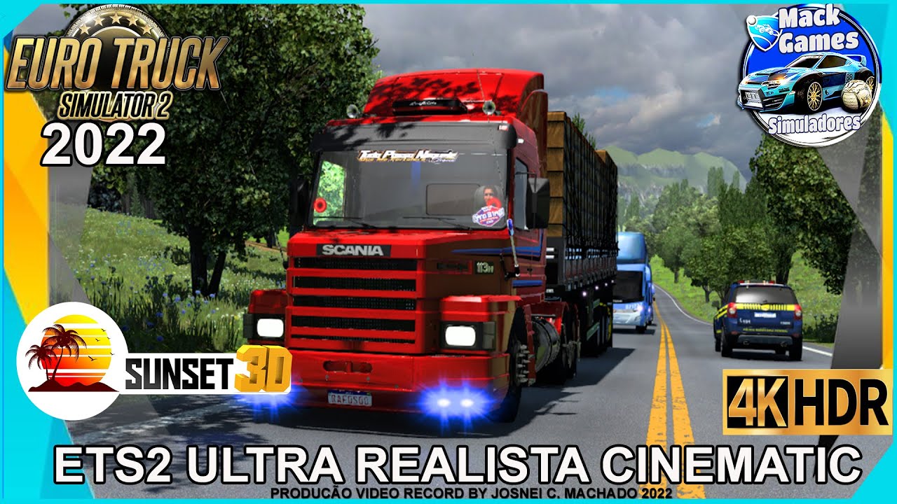 ETS2 ULTRA REALISTA CINEMATIC MOD REALISTA GRAFICO SUNSET 3D HDR PRO  