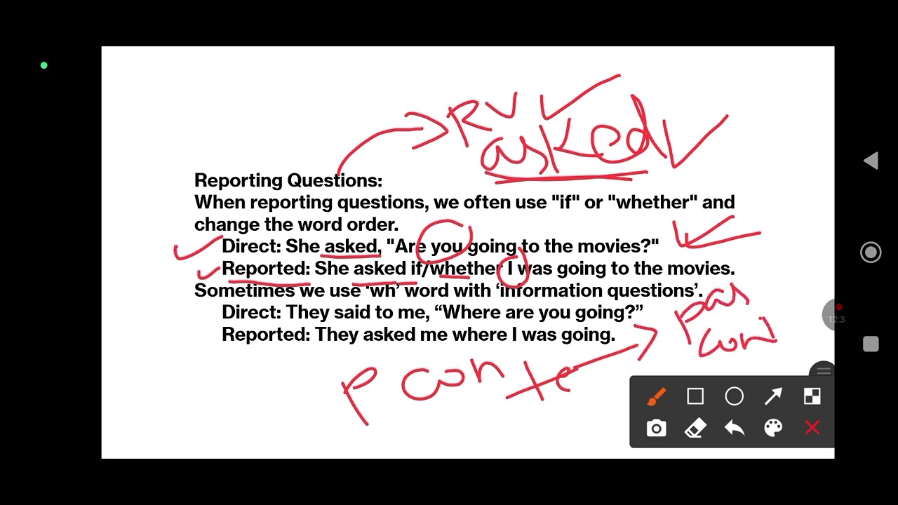 Reported speech for 2 PU students/#2puenglish
